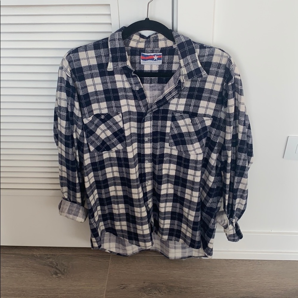 American Edition Navy And Ivory Flannel